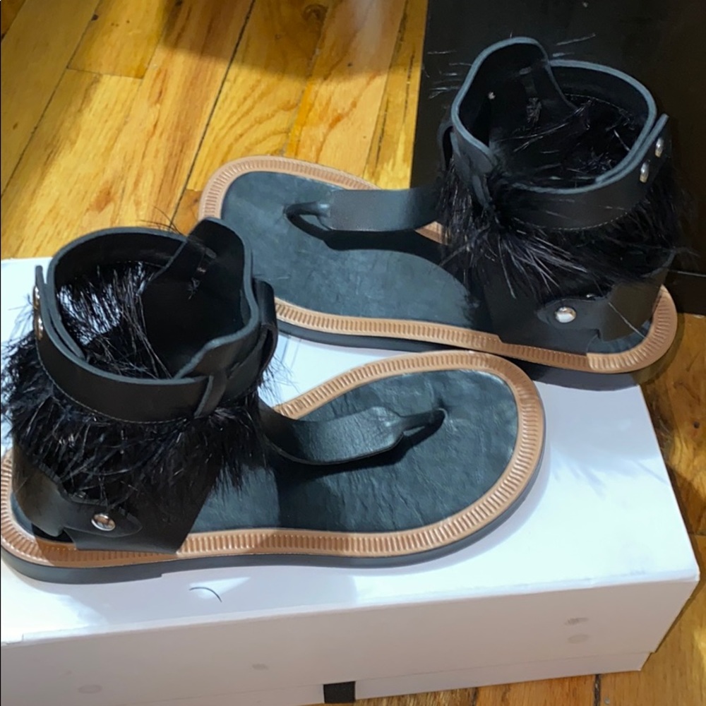 ISABEL MARANT OSTRICH SANDALS